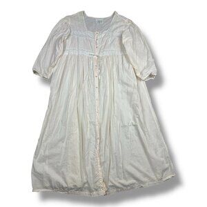 Erika Taylor Country Cottons Nightgown Long Prairie Sz 1X Cottage Pale Peach